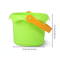 Sturdy Beach Pail Set Sand Shovel Toy Set Rounded Edges Sandcastle Building Kit Included for Toddlers, Sandbox, Snow