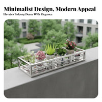 Rust-Proof Hanging Railing Planter Adjustable Hooks Railing Planter Basket Long-Lasting Flower Pot Holder Double Hook Design for Balcony Owners, Apartment Dwellers, Homeowners, Outdoor, Patio, Porch, Window