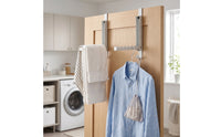 2 Pieces Foldable over-the-Door Hooks Space-Saving over the Door Hanger Slim Versatile for Bathroom, Entryway