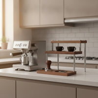 Espressos Tamper Station Countertop Espressos Organizer with Tool Slots Organized Coffee Tool Holder for Baristas