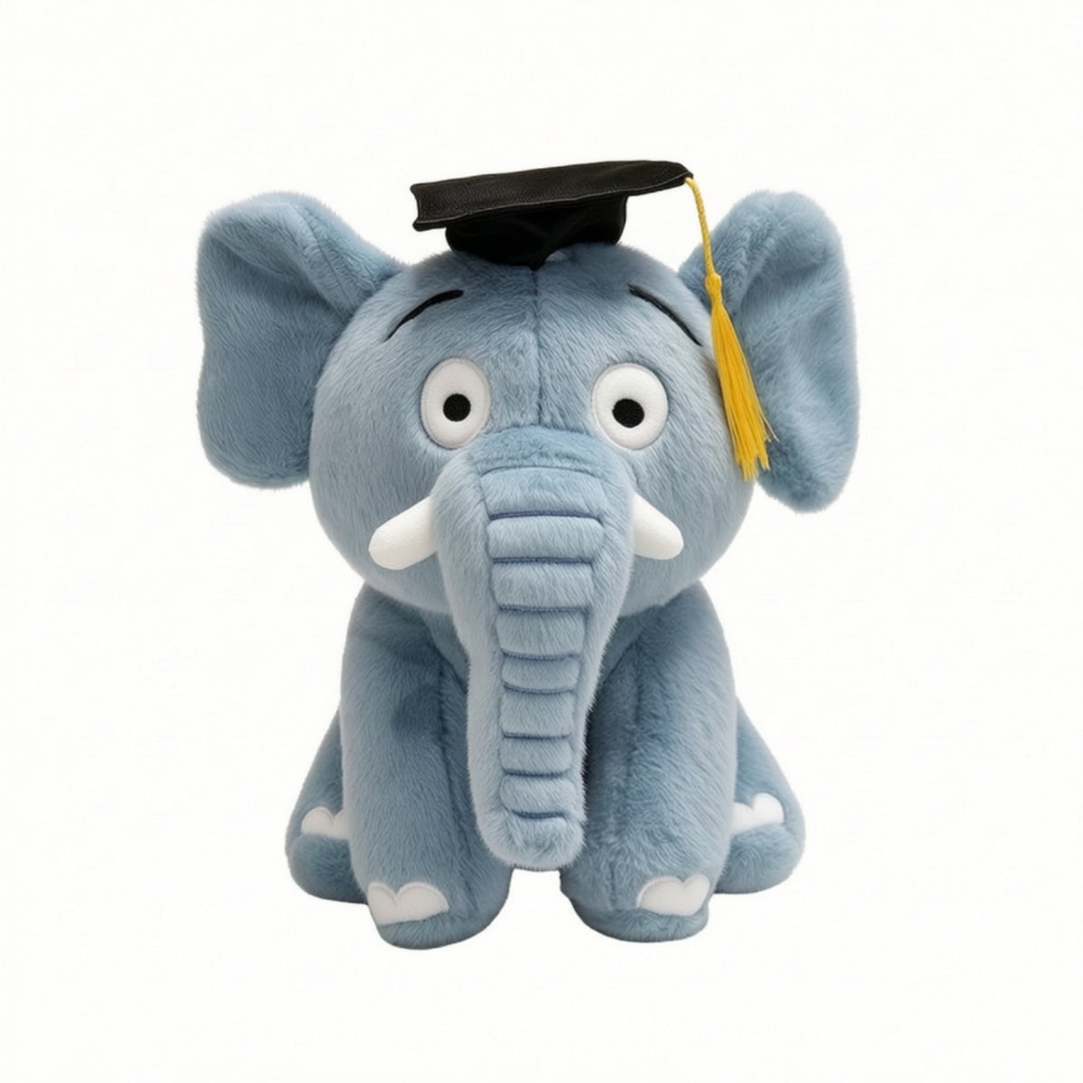 Stuffed Elephant with Graduation Cap Commemorative for Study Room, Students