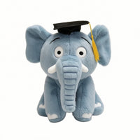 Stuffed Elephant with Graduation Cap Commemorative for Study Room, Students