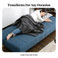 Folding Sleeper Sofa Multi-Functional Folding Wooden Frame Sleeper Space-Saving reconfigureable Couch for Apartment Dwellers, Guests, Bedroom, Home Office