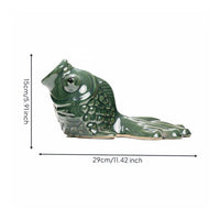 Weather-Resistant Koi Aquatic Creature Fountain Spitter High-Temperature Fired Chinese Design Wall Fountain Traditional Craftsmanship Architectural Ornament Creates Soothing Atmosphere for Eaves, Patio