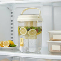 Faucet Design Cold Water Jug with Tap Wide Mouth Cold Beverage Container with Tap Large Capacity Beverage Container for Summer