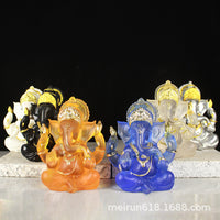 Southeast Asian Ganesha Resin Figurine for Zen Home Decor