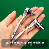 Curved Handle 1/4-Inch Ratchet Wrench Polished Finish Bi-directionalDirection Ratchet Wrench Compact