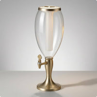 Illuminated Beer Dispenser Column Matching Base Single Beer Column Transparent Drinkware