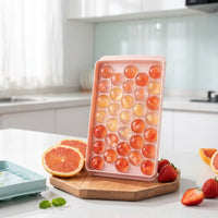 Soft Drinks Ice Ball Maker for Home Bar, 33 Small Spheres for Party Supplies, Easy Release Reusable Ice Tray, Freezer Easy Release Ice Ball