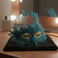 Sequins Sequin Masquerade Mask Glittery Feather Masquerade Mask Colorful Design Party Accessory for Festival