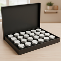 Acrylic Round Gemstone Display Box with Rotating Lid for Countertop Exhibition