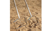 Beach Rake with Mesh Bag Portable Sand tool with Detachable Handle Wide Tool for Clam Diggers