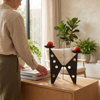 Tri-Armed Candlestick Retro 3 Arm Candle Holder Elegant for Entryway