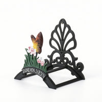 Decorative Hose Rack Cast-Iron Style Decorative Hose Holder Vintage-Inspired Ornate for Gardeners, Yard, Patio