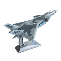 1/100 J-20 Model 1:100 Fighter Jet Model with Stand Collectible Fighter Jet with Stand for Aviation Enthusiasts, Collectors, Showcase, Study