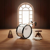 Comfortable 16 Inch Marching Bass Drum Adjustable Straps Marching Band Bass Drum Sturdy Easy to Carry for Students, School Procession, Outdoor Performance