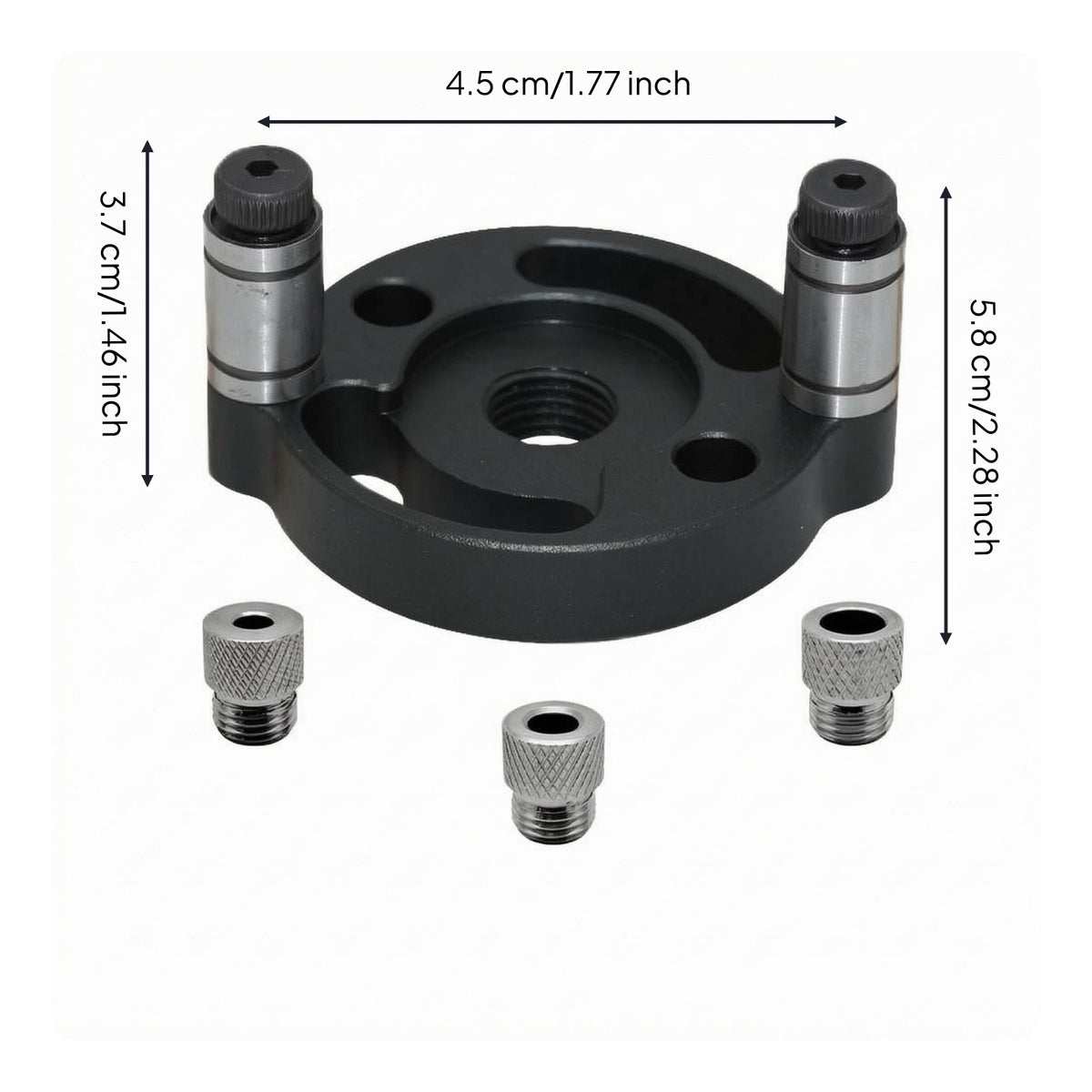 Vertical Drilling Drill Positioning Jig Adjustable Furniture Drill Guide Precision Wood Board Jig Anodized for Woodworkers