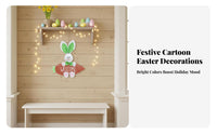 Carrot Hare Hanging Decoration Cute Design Easter Bunny Welcome Sign Handmade Hare Hanging Decoration for Kids, Teachers, Classroom, Party