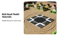 Model town Road Plate Easy to Use Sand Table Road Mat Modular Design model scene Street Surface for Hobbyists, Design Professionals, Architectural Models