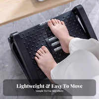 6-Level Adjustment Adjustable Under-Desk Footrest Non-Slip Surface Tilting Foot surface Massage Texture Leg Support scuff-proofResistant Feet for Children, Students, Office Workers, Study Room, Workstation, Home