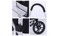 Folding Shopping Trolley Portable Foldable Shopping Cart Compact Grocery Cart with Wheels for Shoppers