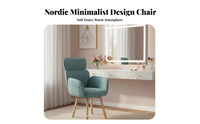 Nordic design Shell spine Vanity Chair Softfeel Upholstery Home Seating dense Foam Wrap-Around Design for Students, Remote Workers, Homeowners, Dorm Room, Bedroom, Reception Area