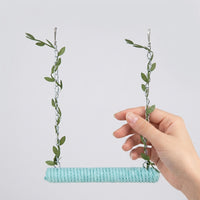 Parrot Swing Bird Perch and Cockatiel Rope Straight Perch, Quiet No-Bell Parrot for Cage Accessories and Bird Rope