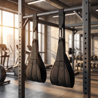 2 Pieces Heavy Duty Bodyweight Hanging Straps with Padded Arm Supports Comfortable Hanging Ab Straps with Metal Carabiner Sturdy Fitness Equipment Tear-Resistant for Home Gym