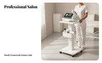 Beauty Salon Trolley Full Rotation Casters Esthetician Trolley Cart Stable and Sturdy Skincare Devices Stand for Beauticians, Barber Shop, Home