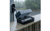 Power Strip Box with Reinforced Lock Lockable Waterproof Box with Lock Hinged Enclosure for Washroom
