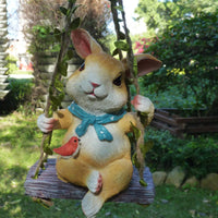 Feline Swing Decoration Easy to Hang Swing Feline Figurine Weather Resistant