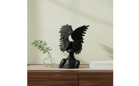 Winged Bust Modern Style Angel Head Sculpture Artistic Design Female Bust Statue for Office