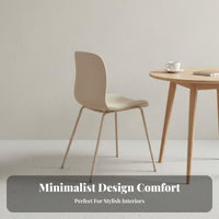 Minimalist Design Molded Shell Chair Ergonomic Backrest Dining Seating Armless Indoor Furnishing High-Density Foam Cushion for Homeowners, Business Owners, Reception Area, Office, Kitchen, Living Room