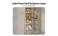 Nordic design tilting Ladder Shelf Minimalist Design Tiered Ladder Shelf adaptable Shelving unit Space-Saving for Decor lovers, homeowners, Students, Bathroom, Small areas, Living Room, Bedroom