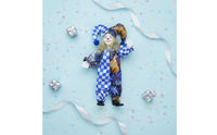 Giftable Ceramic Clown Doll Collectible Clown Doll Porcelain Jester Figurine for Tabletop Display