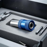 Chrome Vanadium Steel Drill-to-Screwdriver Adapter Knurled Grip Drill Socket Adapter Metal Finish