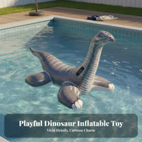 Ages 3+ Dinosaur Floating Pool Inflatable Toy Heavy-Duty Handles Inflatable Dinosaur Inflatable Toy Puncture-Resistant for Adults, Family
