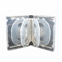 Translucent 10-Disc Storage Case Hard Plastic High-Definition Disc Case Hinged Spine Two Tray