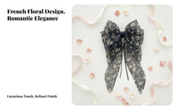 Floral Ribbon Hair Clasp Romantic Design Transparent Flower Hair Clasp Floral Jaw Clamp Elegance Ful Ribbons Elegant Design