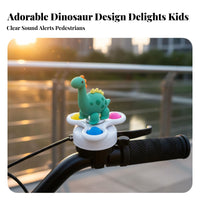 Kids Cycle Alert Piercing and Clear Sound Dinosaur Bike Alert Kids Bike Alert Decorative Easy to Install for Boys, Scooters