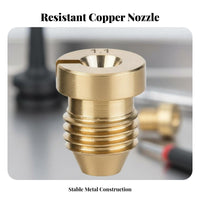2 Pieces Universal Thread Brass Foam Cannon Nozzle Long-Lasting 1.1mm Orifice Nozzle Wide Compatibility for Car Detailers, DIY Enthusiasts