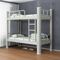 Metal Bunk Bed Space-Saving Bunk Bed with Ladder Furniture for Teens, Students, Small Bedroom, Dormitory, Shared Room