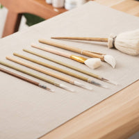 8 Pieces Ceramic Painting Brush Mixed-Head Liner Brush Set Soft Filament Brushes for Potters, Hobbyists, Art Class, Home Workshop
