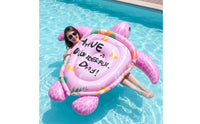 Turtle Floating Inflatable Pool Lounger Giant Turtle Pool Lounger Inflatable Water Lounger Sturdy Lightweight for Adults, Beach