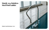 Stainless Steel Pool Handrail Rustproof Swimming Pool Stair Rail Stainless Steel Grab Bar for Adults, Seniors, Water Park, Spa