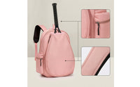 Rectangular Tennis Backpack with Shoe Compartment Multi-Pocket Tennis Bag with Shoe Compartment Sturdy Racket Backpack Compact for Students