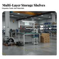Anti Workbench Strong Load-Bearing Capacity Assembly Workbench with Light Thickened and Reinforced Heavy-Duty Work Table for Cleanroom, Factory