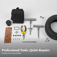 32 Pieces Easy Storage Flat Tire Repair Kit Portable Case Flat Tire Repair Set Compact for Truck Owners, Roadside Emergency, Overlanding