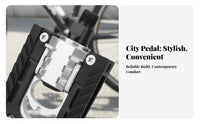 2 Pieces Folding Bike Pedal Anti-Skid Surface 14mm Spindle Pedals Folding Bike Pedals Non-Slip Foldable Cycle Pedal