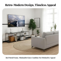 Minimalist Design Low-Height Cabinet with Shelves Multi-Layer Storage TV Stand Strong Load-Bearing Living Room Furniture Easy to Clean for Homeowners, Renters, Adults, Entertainment Area, Bedroom